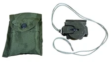 Vintage US Military 1984 Stocker & Yale Magnetic Compass w/ OD Green Pouch
