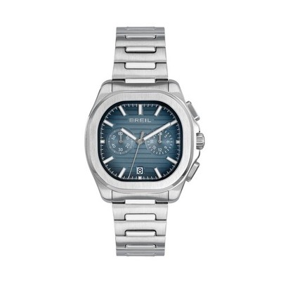 Breil Retrofuture Watch TW2130 Steel Chronograph Watch Big TV Oil Blue