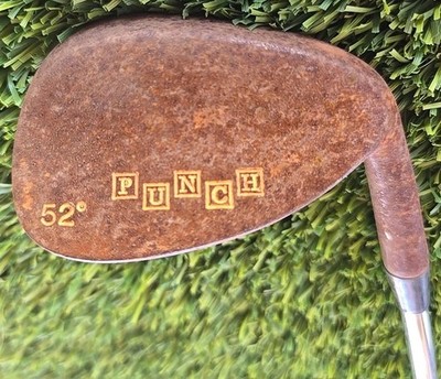 PUNCH Golf 52° Gap Approach Wedge Rusty Raw Finish Steel Shaft RH 36.5''