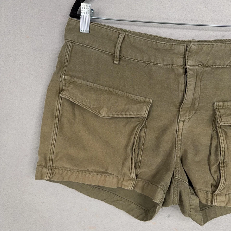 rag & bone Shorts Womens 29 Army Green Faded Utility Cargo Pockets Casual Cotton - Image 2 of 4