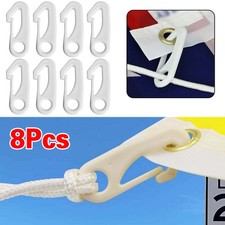 8pc Flag Pole Clips Nylon Snap Hook Flagpole Attachment for Flag Lanyards Banner