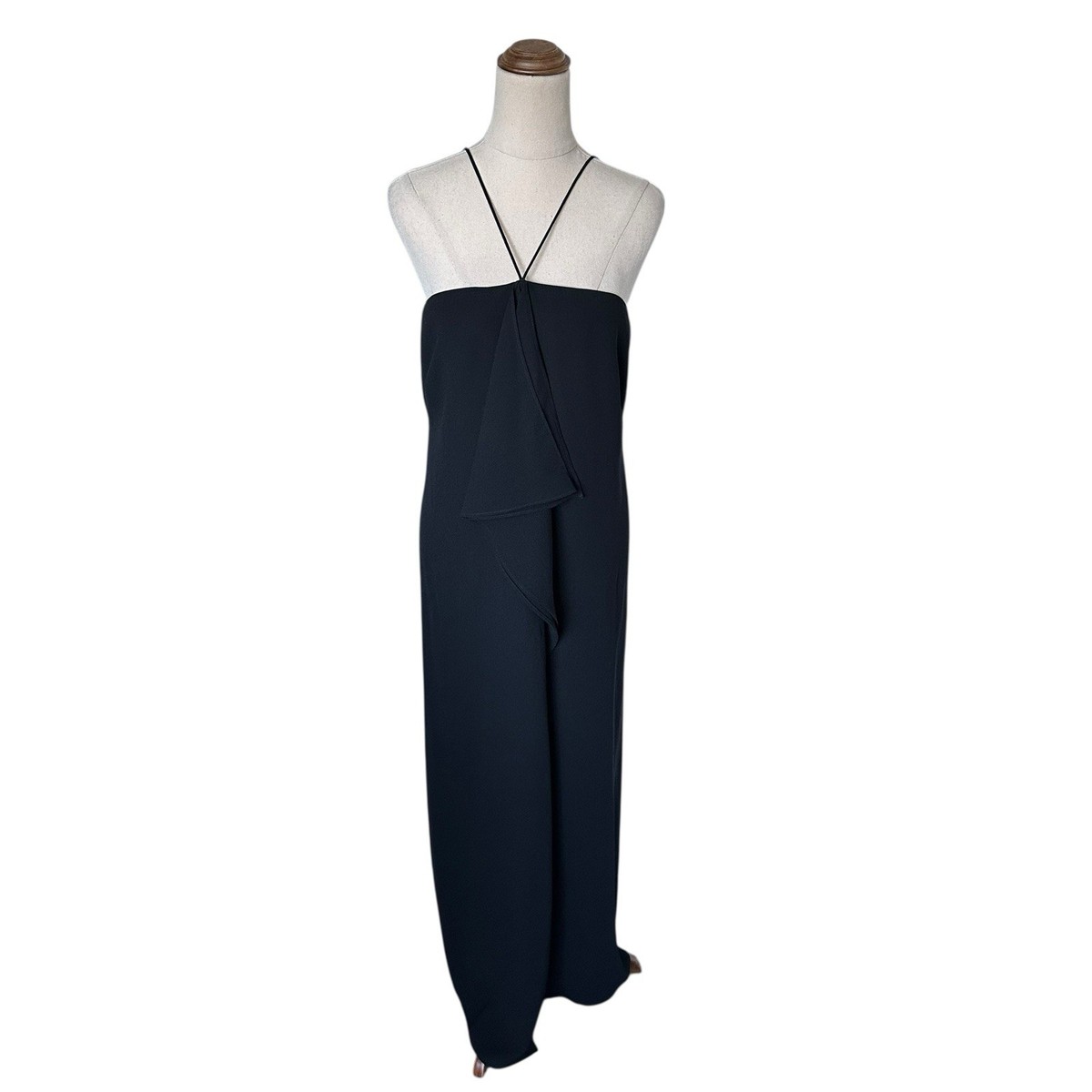 Vtg Carla Zampatti 90s Sz 12 Black Maxi Evening Dress Minimalist Elegant  Gown | eBay