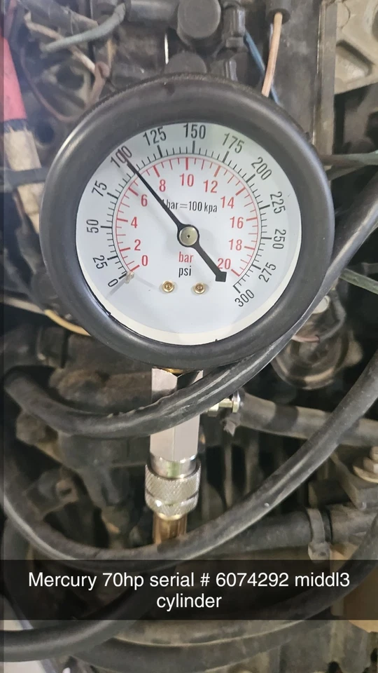 1982 Mercury 70HP POWERHEAD USED RUNS Good Compression Test - Image 3 of 4