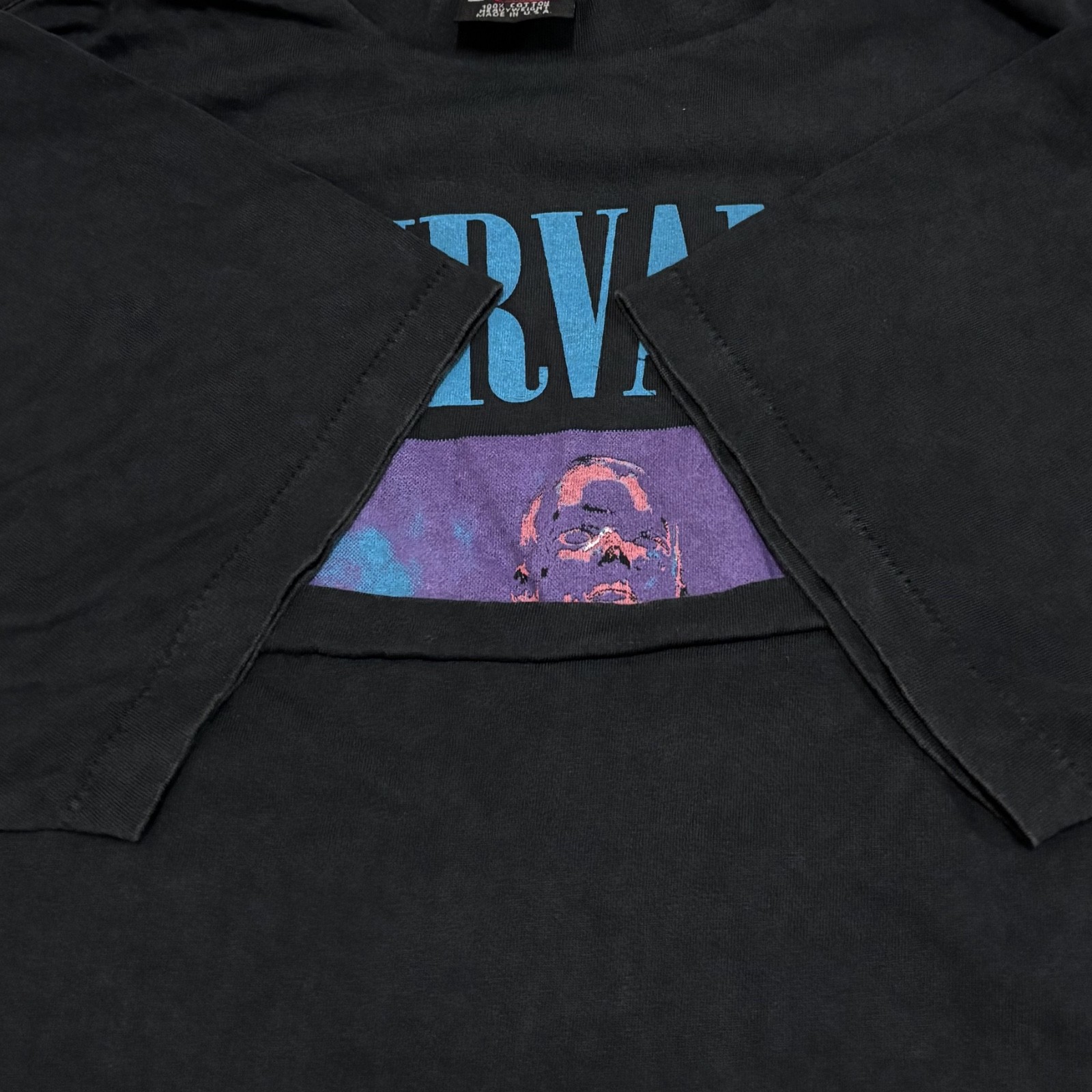 Vintage Nirvana Sliver 1993 KURT Giant 90s Band XL Si… - Gem