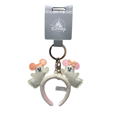 Disney Parks Mickey & Minnie Mouse Cutie Ghost Plush Headband Keychain Bag Charm