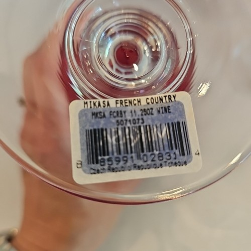 Mikasa French Countryside RUBY RED Wine Goblets ~ 6 3/4" Glasses ~ Set of 4 NEW - Picture 5 of 10