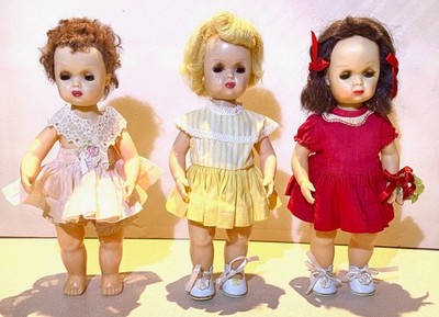 3 Vintage Tiny Terri Lee Dolls - 2 Tiny Terri & 1 Tiny Jerri All Outfits Tagged