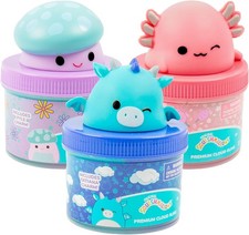 Squishmallows Cloud Slime 3-Pack with 9 Add-Ins, 8 oz - Premium Kids Toy Set