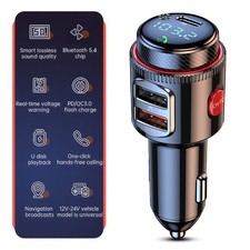 Bluetooth Car Radio Adapter Wireless FM Transmitter QC3.0  PD Fast Charger MP3