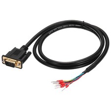 26AWG DB9 Male to Bare Wire with 9 Wiring Terminals Double Shielded 3.3 ft