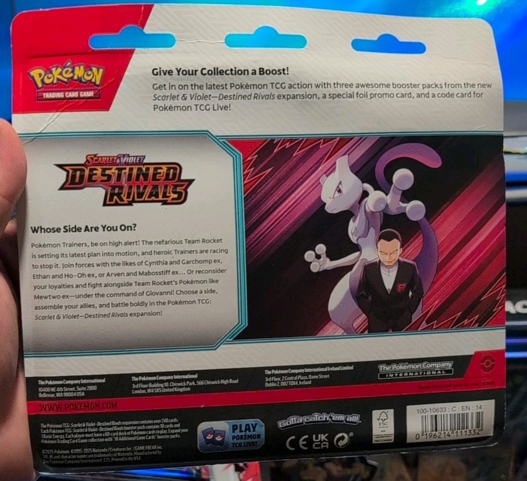 binder for large pokemon cards Pokemon Destined Rivals Booster Bundle – 6 Booster Packs – CardsRfun