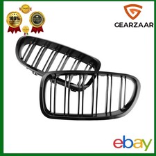 Sport Kühlergrill passt für BMW 5er F10 M5 11-16 L+R Glänzend Schwarz Doppelsteg