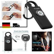 Persönlicher Alarm Schlüsselanhänger Thopeb 130 dB Sirene LED Strobos