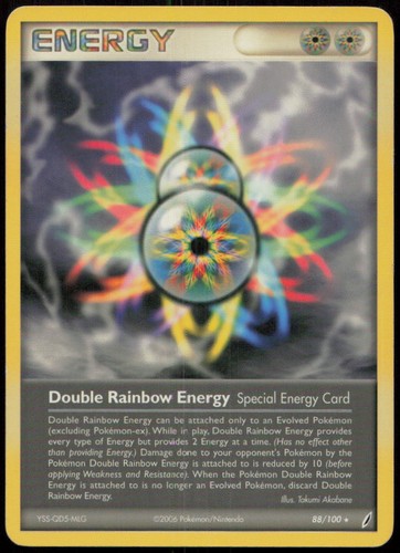 Double Rainbow Energy 88/100 MP Crystal Guardians Rare Pokemon