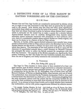 A distinctive form of La Tene Barrow in East Yorkshire & the Continent