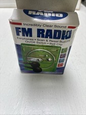 Greenbrier International Clear Sound FM Radio Scan Belt Clip 3"Lx2.5"Wx1"D New