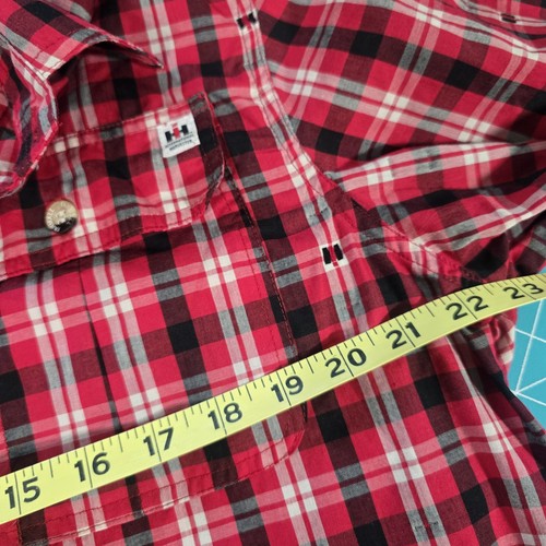 Camisa a Cuadros McCormick Farmall International Harvester Roja Negra Manga Corta - Imagen 7 de 8