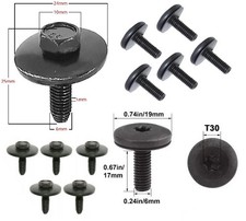 FIT LEXUS ENGINE UNDER COVER TRAY TAPPER SPLASH GUARD TORX SCREW WASHER CLIPS