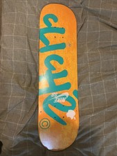 The Cliché Handwritten Orange Teal RHM Team Board Skateboard Deck