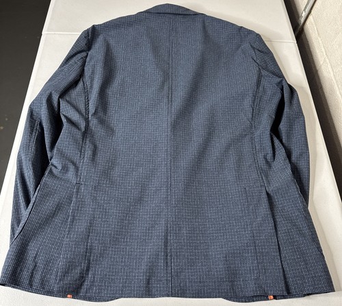 Abrigo deportivo elástico de poliamida pata de gallo azul MASON'S para hombre talla 46R EE. UU. - Imagen 4 de 13