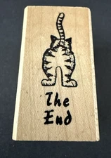 Hampton Art Cat Butt The End Kitty Backside Humor Rubber Stamp