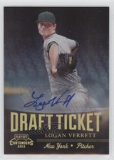 2011 Playoff Contenders Draft Tickets Signatures Logan Verrett #DT23 Auto 0ty6