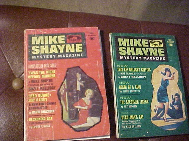 Lot of 2 Mike Shayne Mystery Magazine for February + August 1970 Fair