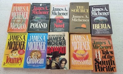 James A. Michener Lot 10 Vintage Paperbacks Good Condition 