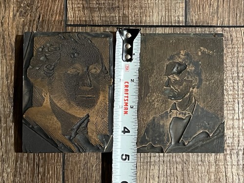 Antique Wood Type Letterpress Printing Block Abraham Lincoln & George Washington - Picture 7 of 8
