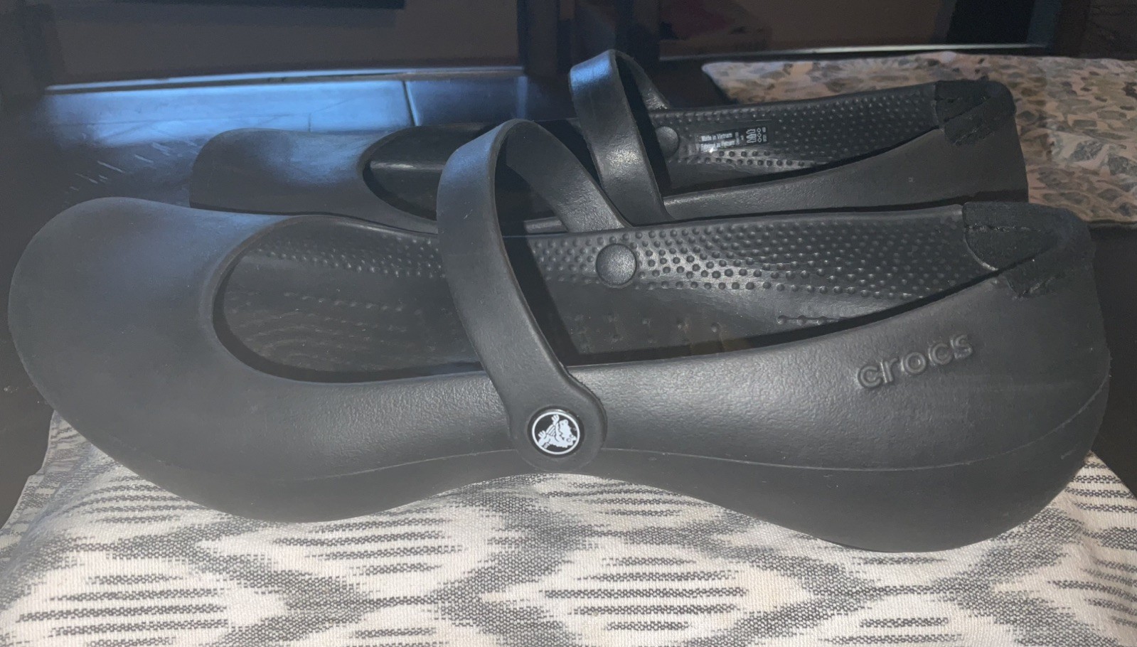 Crocs Alice Work Women's Casual Black Mary Jane Flats Size 9 Non-Slip Shoes