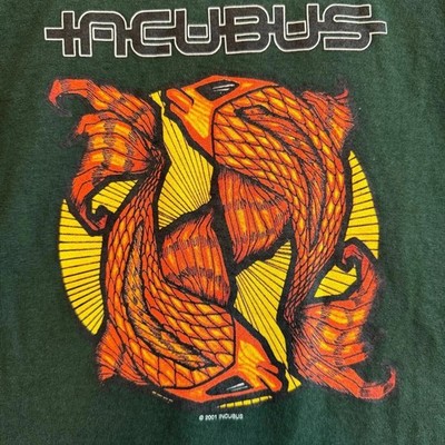 Incubus US Tour 2001 Tour Forest Green Unisex T shirt Basic tee S-5XL
