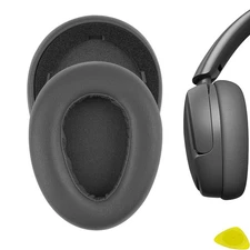 Geekria Protein Leather Ear Pads for JLab JBuds Lux ANC Headphones (Graphite)