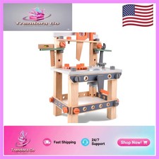 Versatile Wooden Tool Bench for Toddlers - Engaging, Safe, and Educational Toy