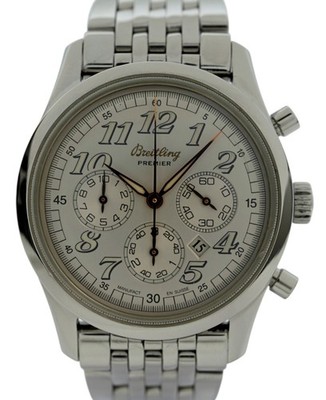 Breitling 37mm Men's Navitimer Premier Automatic Chrono Watch B+P! Ref: A42035!