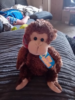 Ty Beanie Vines der Affe, kleines Plüschtier, mit Etikett