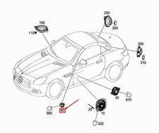 MERCEDES-BENZ SLK R172 Lautsprecher für Vordertür A1728200402 Originalteil MERCEDES-BENZ SLK R172 Lautsprecher für Vordertür A1728200402 Originalteil