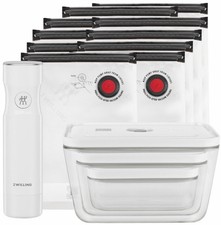 Zwilling Fresh & Save Vacuum Starter Set 14pc Glass Boxes Bags M Large Fresh