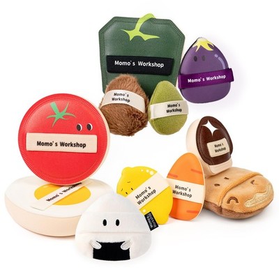 Momo's Workshop 11-Piece Bento Box Makeup Sponge & Puff Set, Food Theme (Egg, Ch