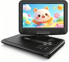 Portable DVD Player for Car with 9.5" Swivel Screen 5H Battery Region Free Black