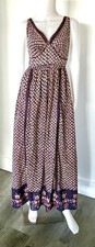Anna Sui Batik Print Maxi Boho Dress Size 4