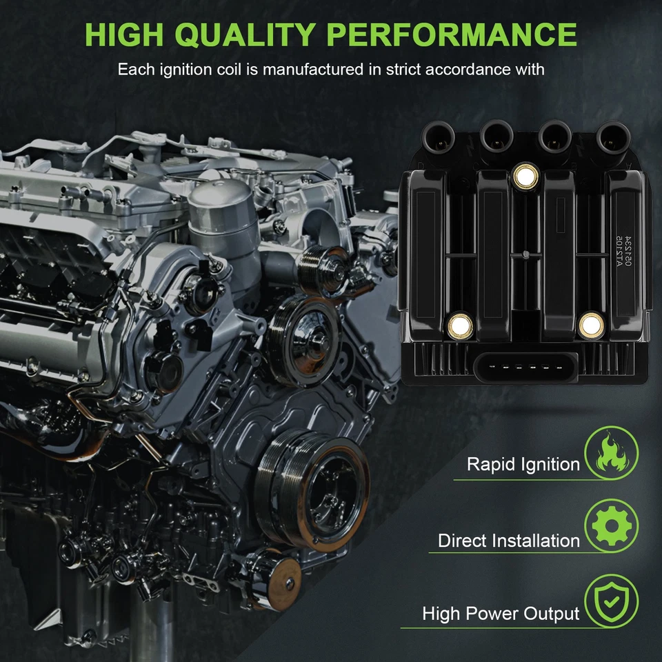 For 07 08 09 Volkswagen Jetta City 2.0L L4 Ignition Coil & Spark Plug UF484 - Image 2 of 4