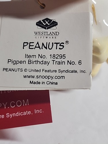 Peanuts Westland Hallmark Ceramic Birthday Train- #5-Pigpen - Picture 6 of 11