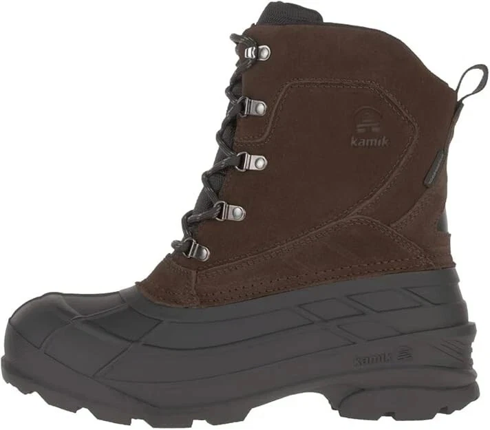 Kamik Men's 8 M Fargo 2 Insulated Waterproof Snow Boot in Dark Brown
