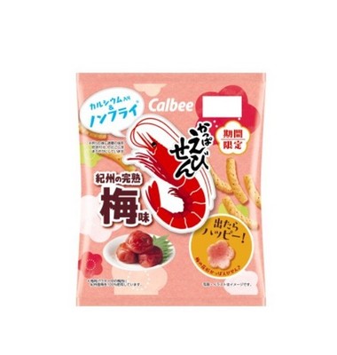 Calbee Kappa Ebis Kishu Plum Flavor 64g - Japanese Shrimp Snack Limited Editio