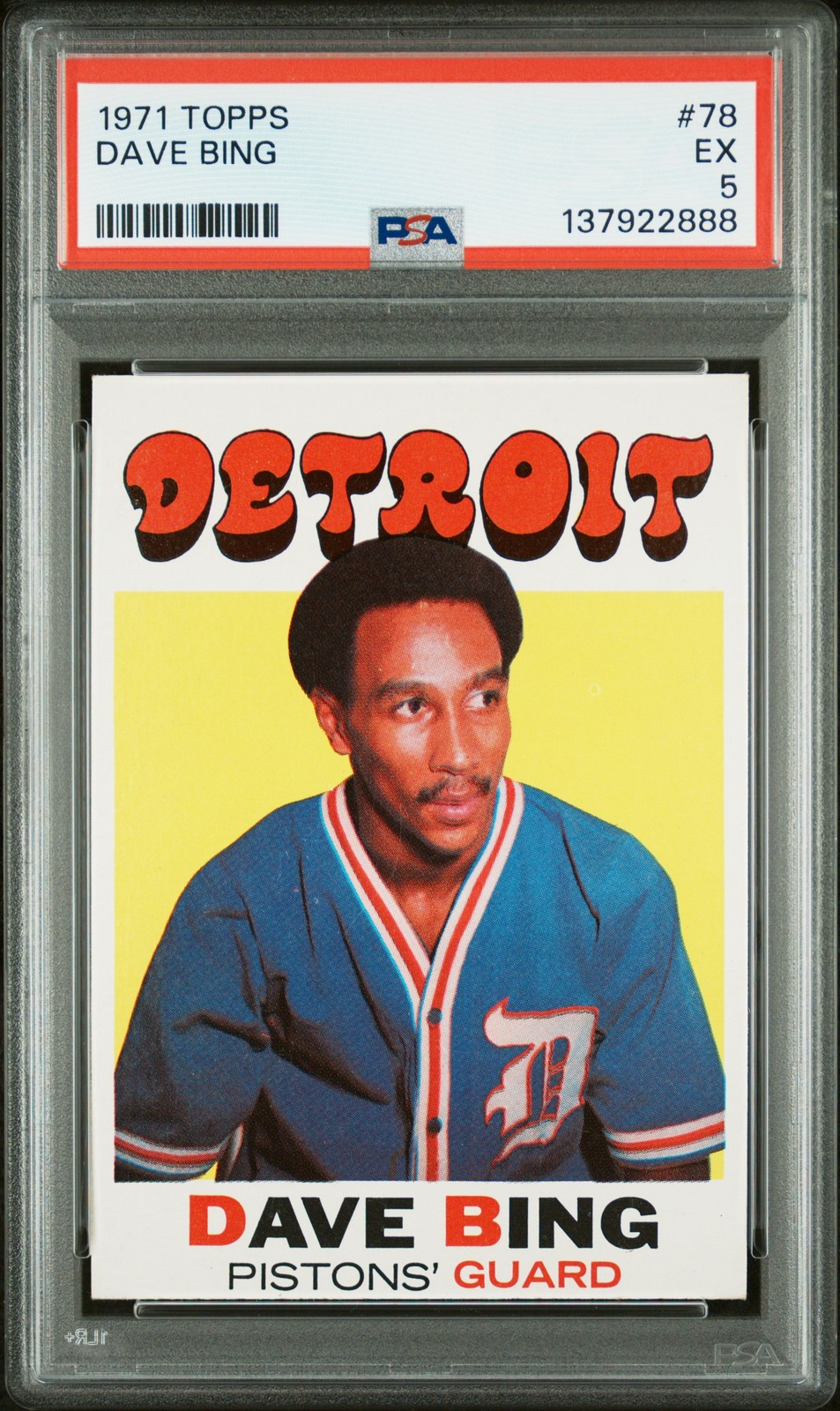 1971-72 Topps #78 Dave Bing PSA 5