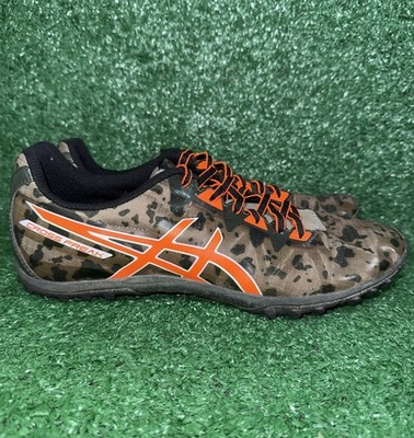 Asics Cross Freak 2 Men Size 10.5 Green Camo Orange Track Sneakers Running Shoes