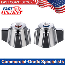 Commercial Faucet Knob Handles Replacement - For Hand Sink Faucet - Pair Set