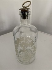 Vintage Etched Glass Vanity Apothecary Bottle...