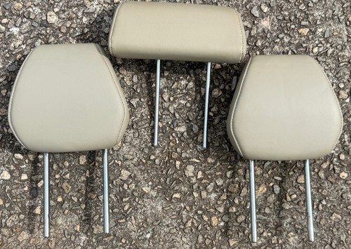 2014-20 Acura MDX 2nd Row Left Right Center Headrests OEM Beige Leather Set of 3