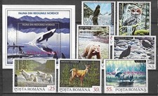 Romania 1992 Wildlife Fauna Birds Vögel Oiseaux Animal Whale compl set + SS MNH